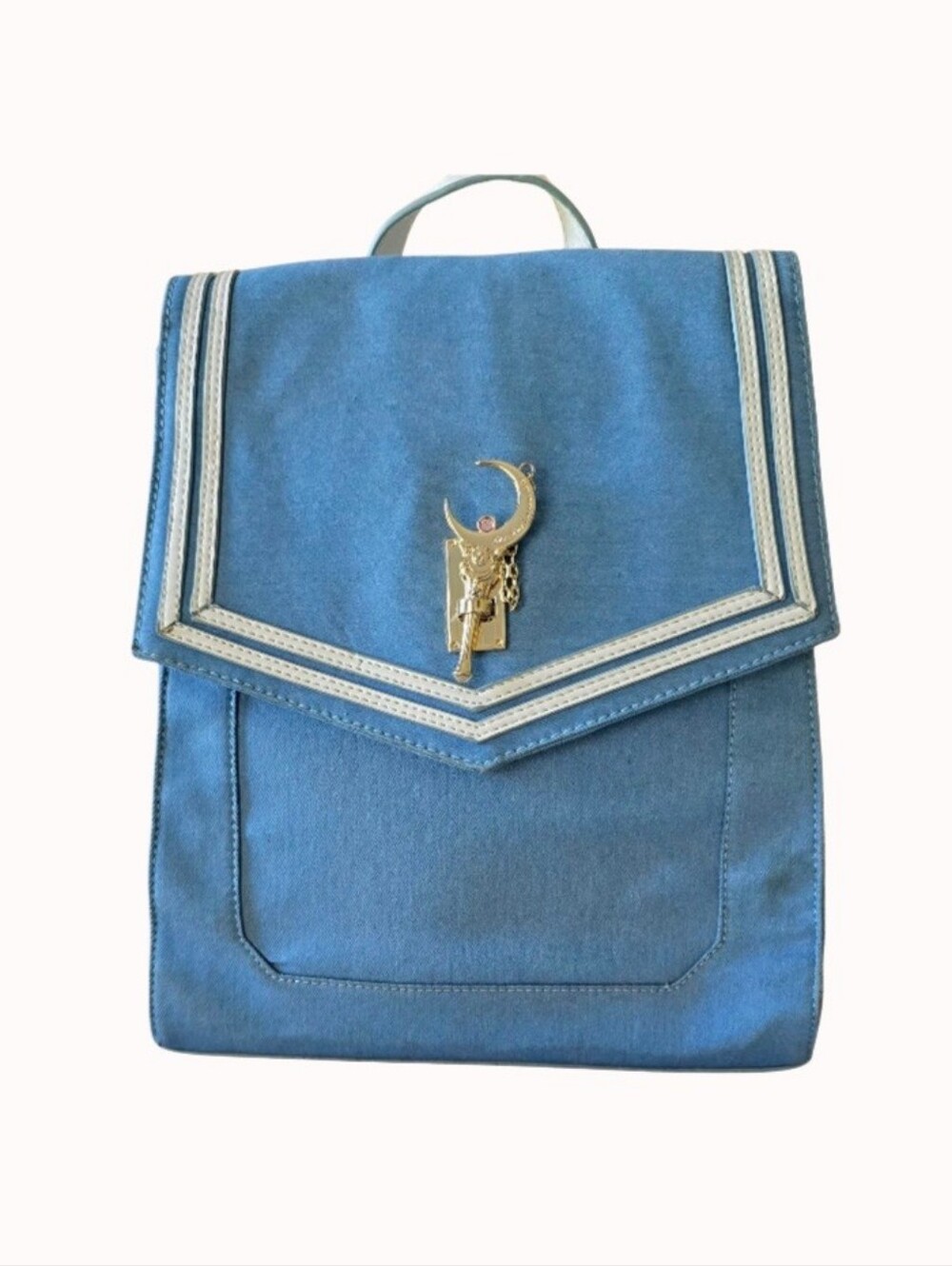 Sailor Moon Samantha Vega Blue Backpack Bag Moonstick Denim